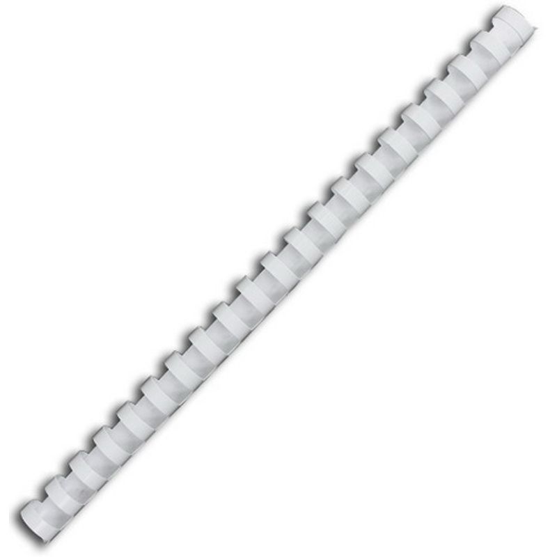Пружины 19мм (150 л.) A4 белые, пластиковые круглые, уп.=100шт