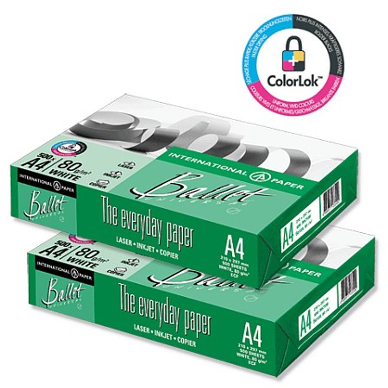 Бумага офисная A4 80г/м2 Ballet Universal, 500 листов