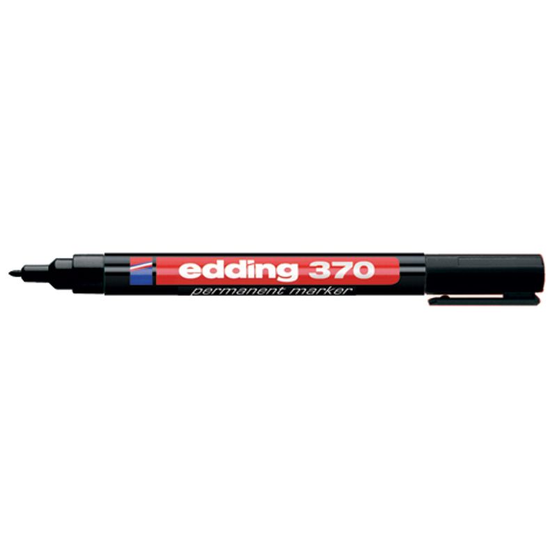 Маркер перманентный тонкий 1 мм E370, черный