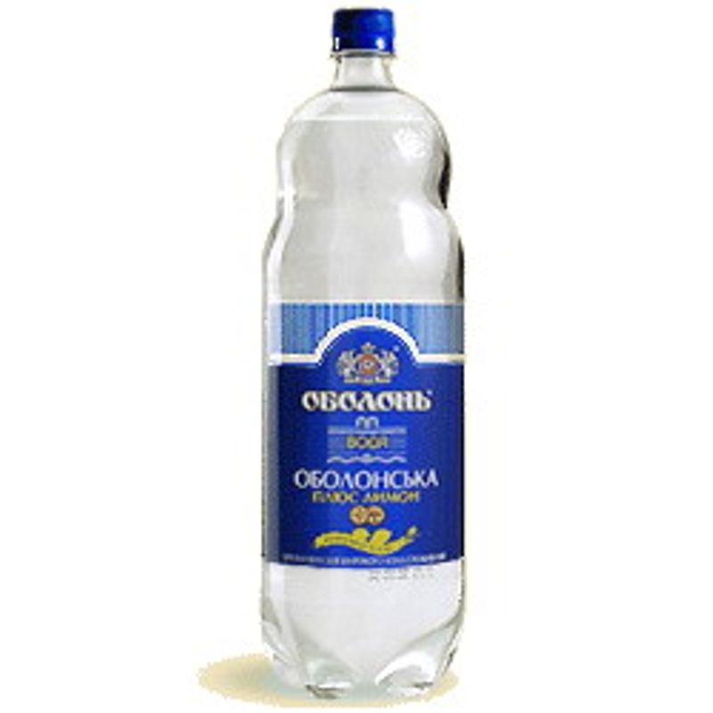 Вода минеральная газированная. Оболонь + Лимон, 1л