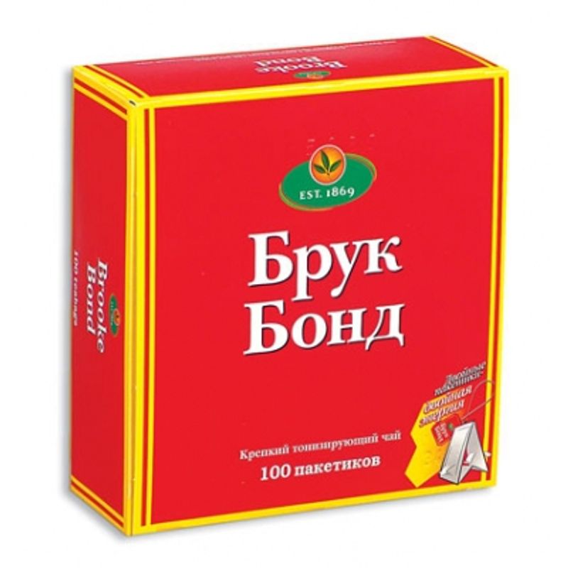 Чай Брук черный Бонд, (пакет на нитке) 100х1,8г