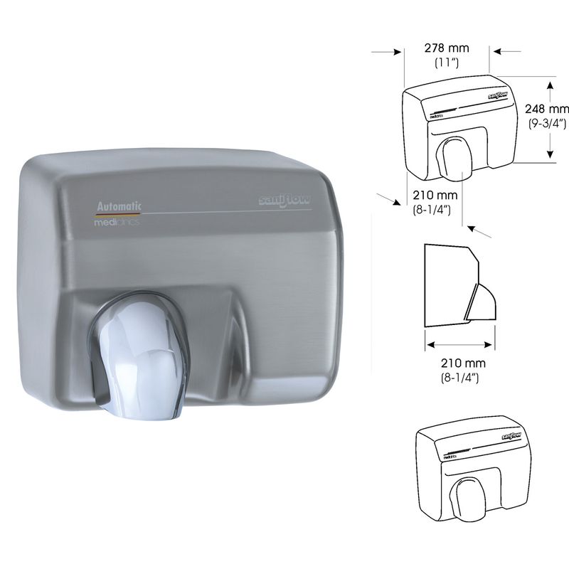 Сушилка для рук SANIFLOW 2450Вт автомат матовая