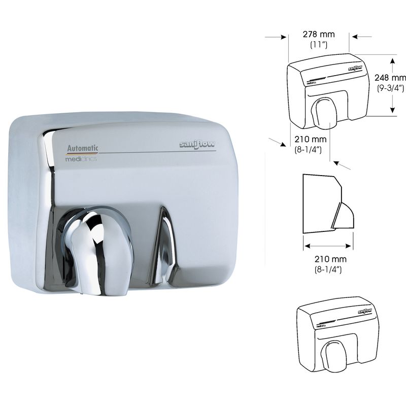 Сушилка для рук SANIFLOW 2450Вт автомат глянец