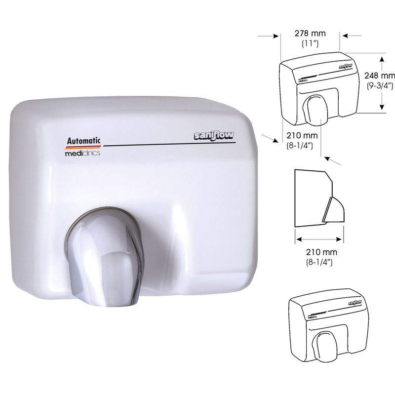 Сушилка для рук SANIFLOW 2450Вт автомат белая