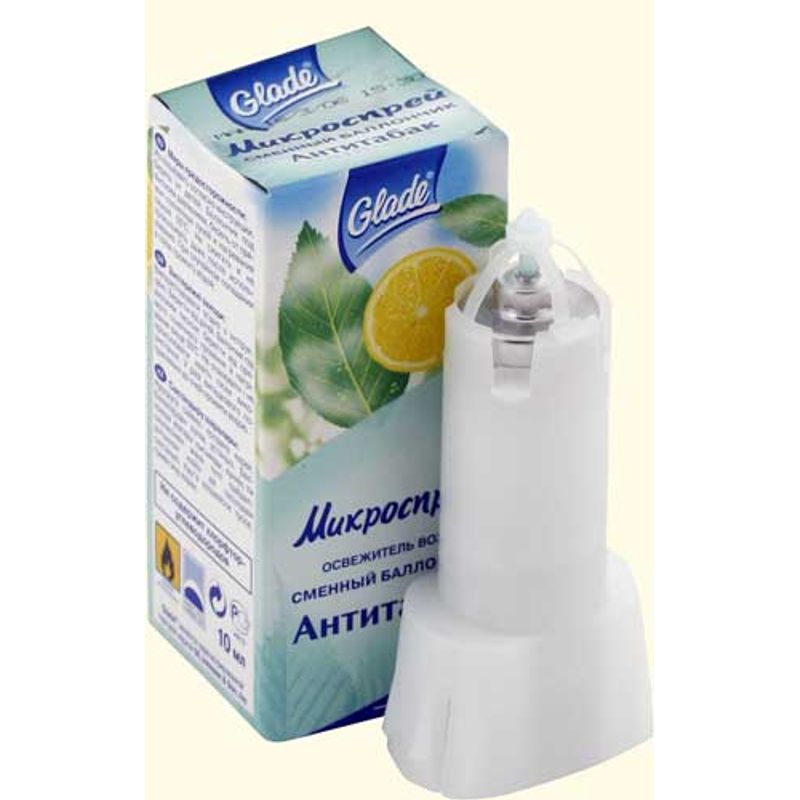 Освежитель воздуха микроспрей (запаска) GLADE, антитабак