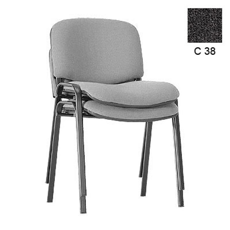Стул офисный ISO Black C-38, ткань серая