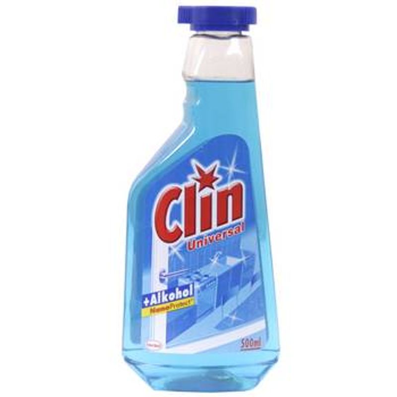 Средство для стекла CLIN UNIVERSAL, спирт, 500 мл запаска