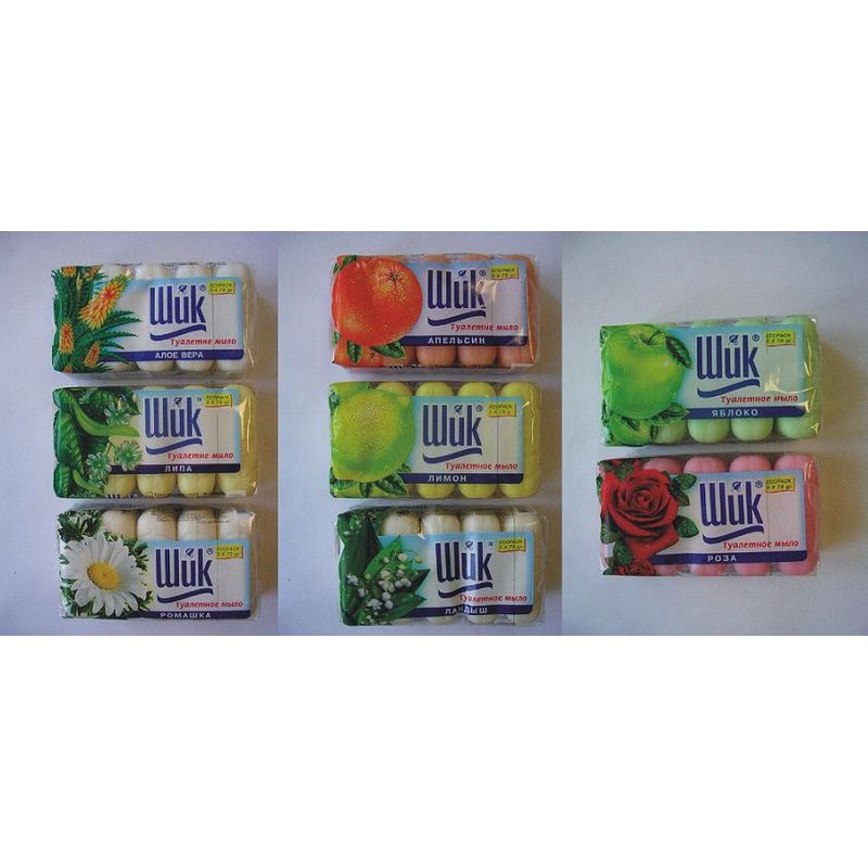 Мыло туалетное ШИК Яблоко 70г (уп = 5шт)