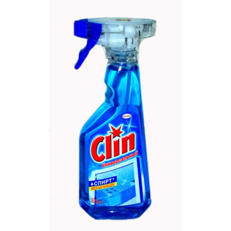 Средство для стекла CLIN UNIVERSAL, спирт, голубой, 500 мл спрей