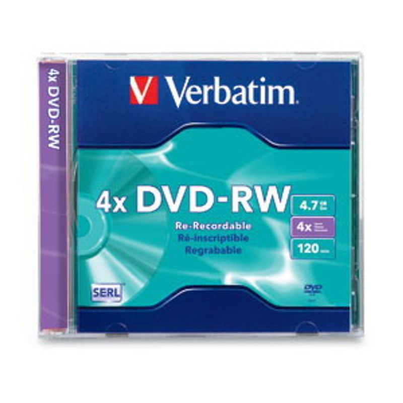 Диск DVD + RW Slim 4,7 GB Verbatim / 120 min 4x