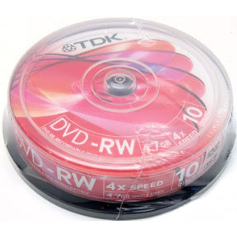 Диск DVD-RW (Cake 10) TDK 4,7 GB / 120 min 4x