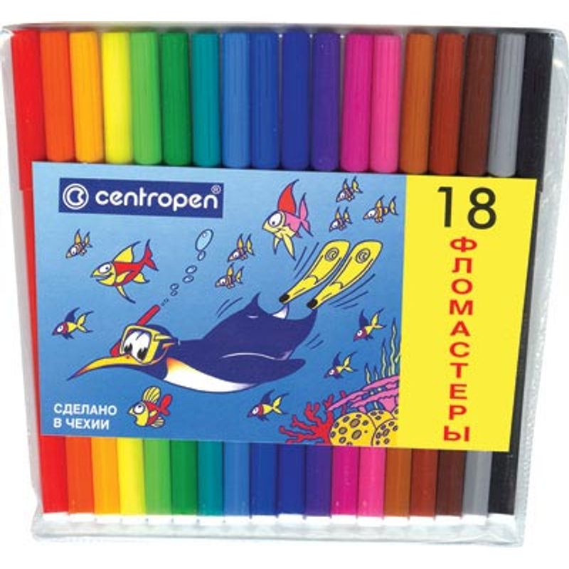 Фломастеры, набор 18 шт