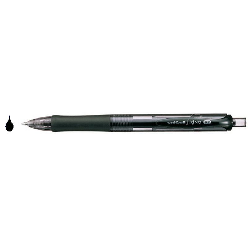 Гелевая автоматическая ручка uni-ball Signo RETRACTAE, 0,7 мм, черная