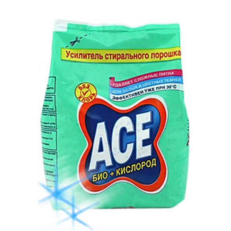 Отбеливатель ACE усилитель стирального порошка Био + Кислород, 200г, без хлора