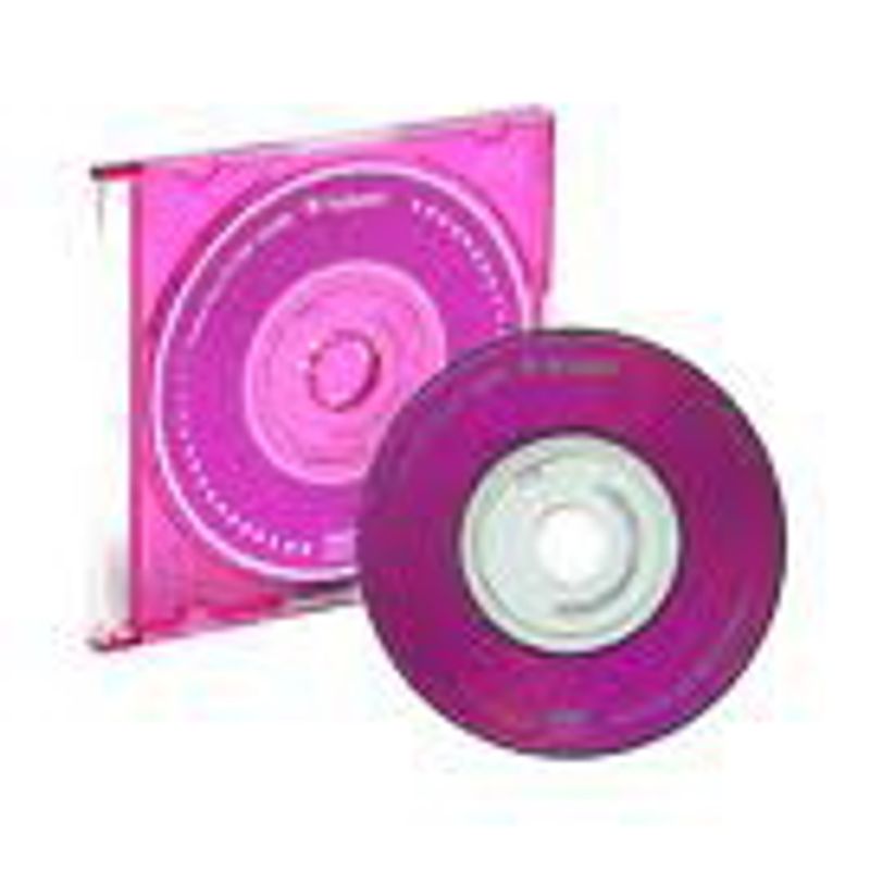 Диск CD-RW mini Slim Verbatim 210 MB / 4х8cm COLOR