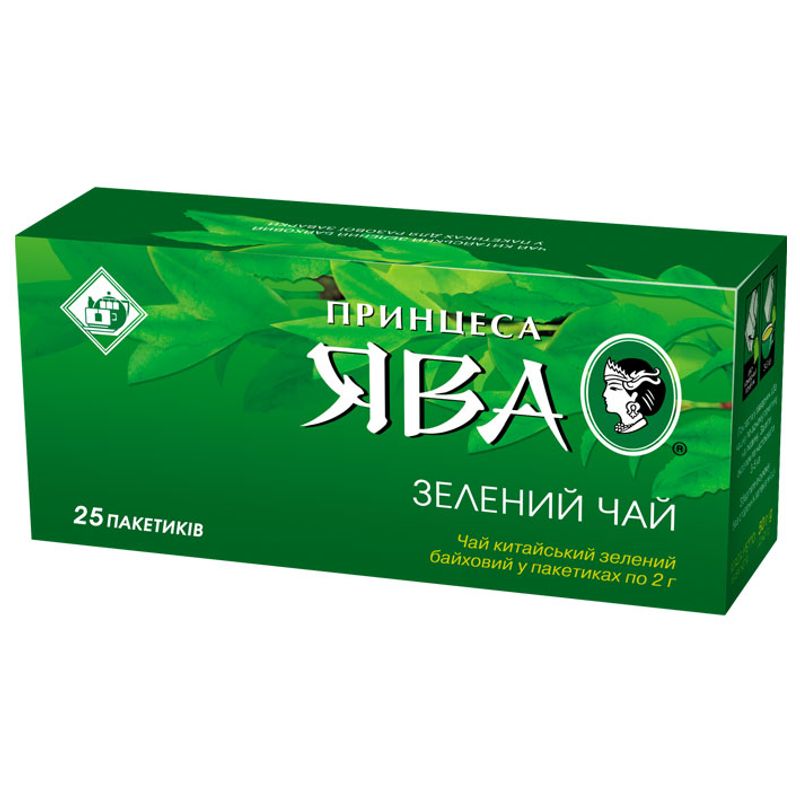 Чай Принцесса Ява зеленый, (пакет на нитке) 25х2г