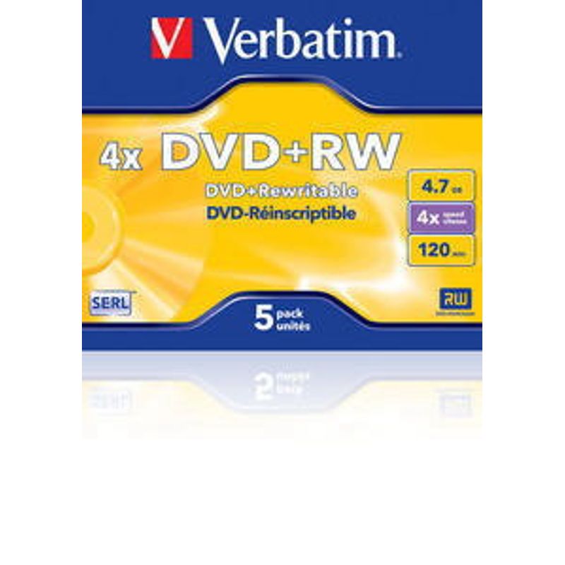 Диск DVD-RW Slim 4. 7 GB Verbatim/120min 4x Colour