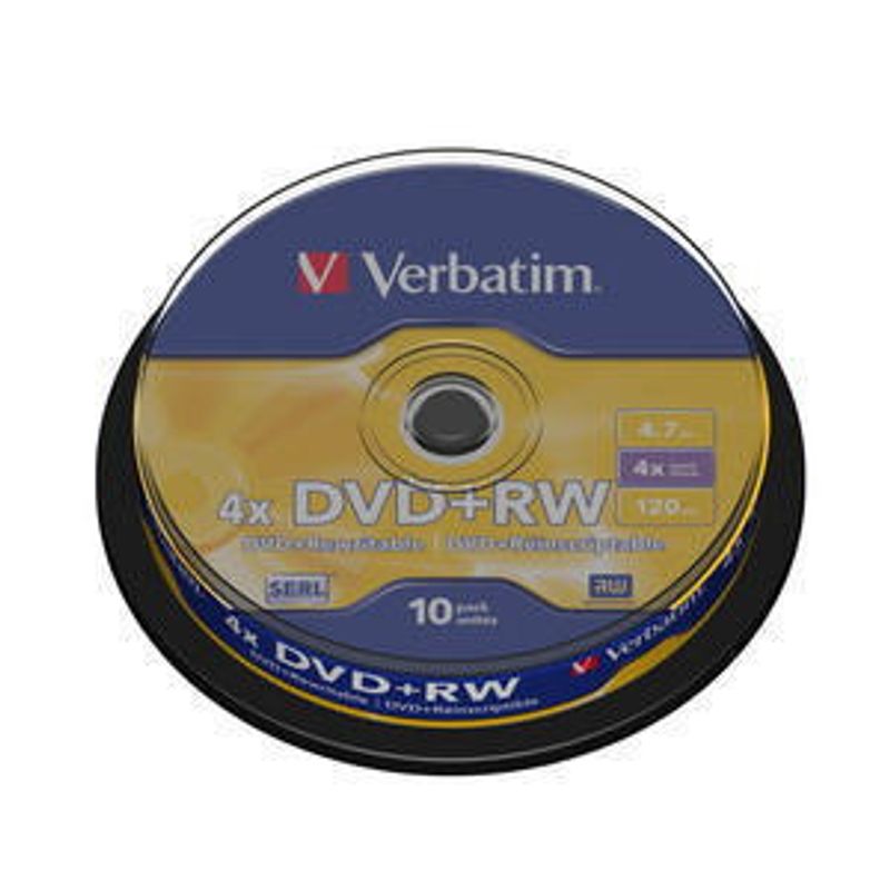 Диск DVD-RW (Cake 10) Verbatim 4,7 GB / 120 min 4x