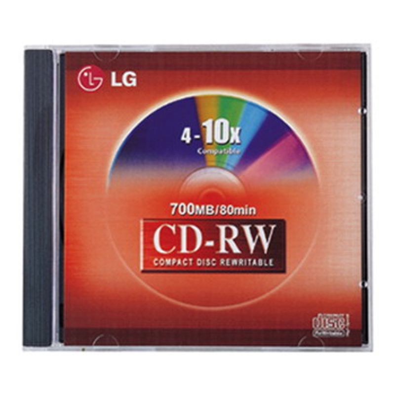 Диск CD-RW Jewel LG 700 MB10х