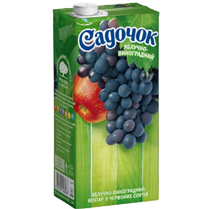 Сок яблочно-виноградный (красный) Садочок, 1л