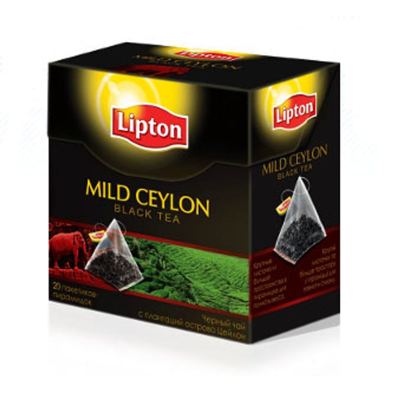Чай Липтон черный mild Ceylon, (пакет на нитке) 20х1,5 г