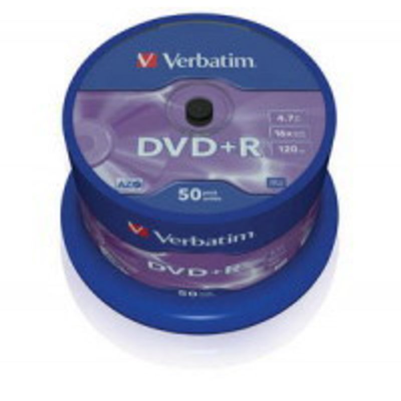 Диск DVD + R (Cake 50) Verbatim 4,7 GB DL 16x