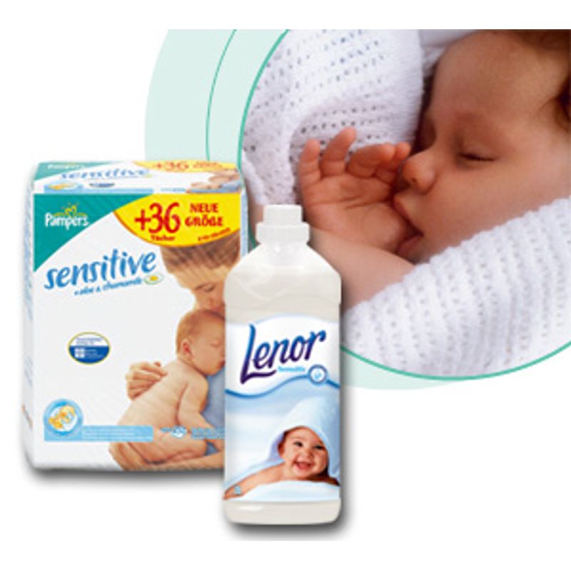 Кондиционер ополаскиватель для ткани LENOR (концентрат) Sensitiv, 1 л
