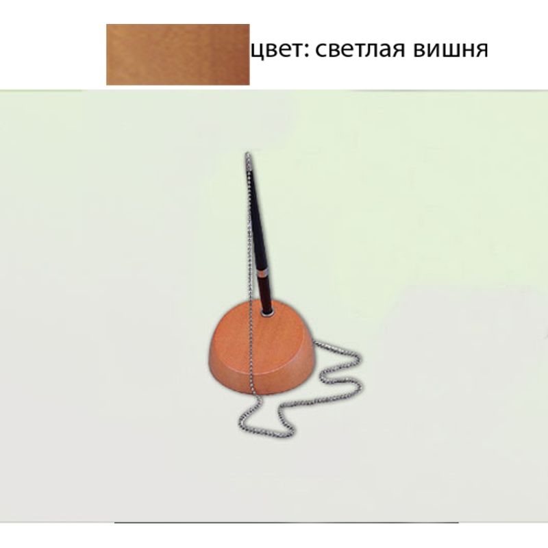 Шариковая ручка на деревянной подставке, цвет: светлая вишня