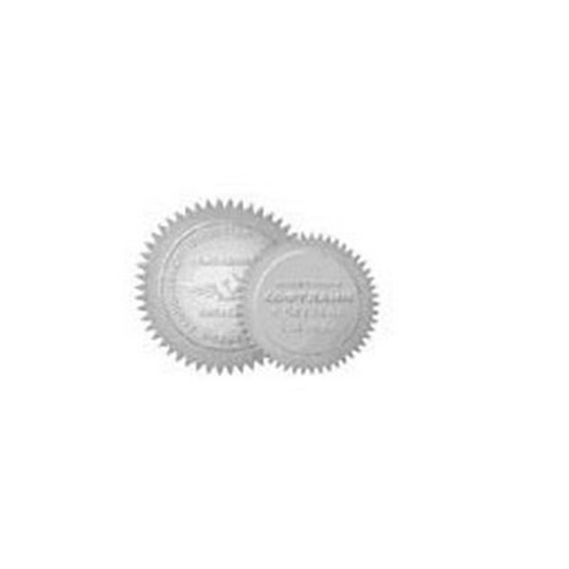 Лейбл для рельефных печатей серебряный (50 шт.)