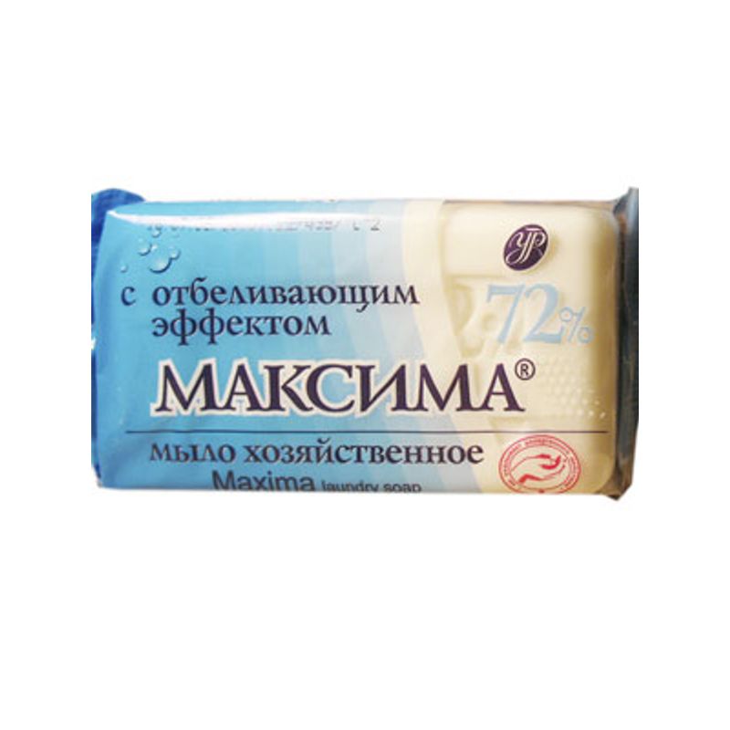Мыло хозяйственное Максима с отбеливателем, 140 г