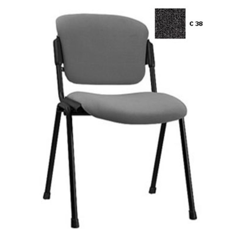Стул офисный ERA black (серый, C 38)