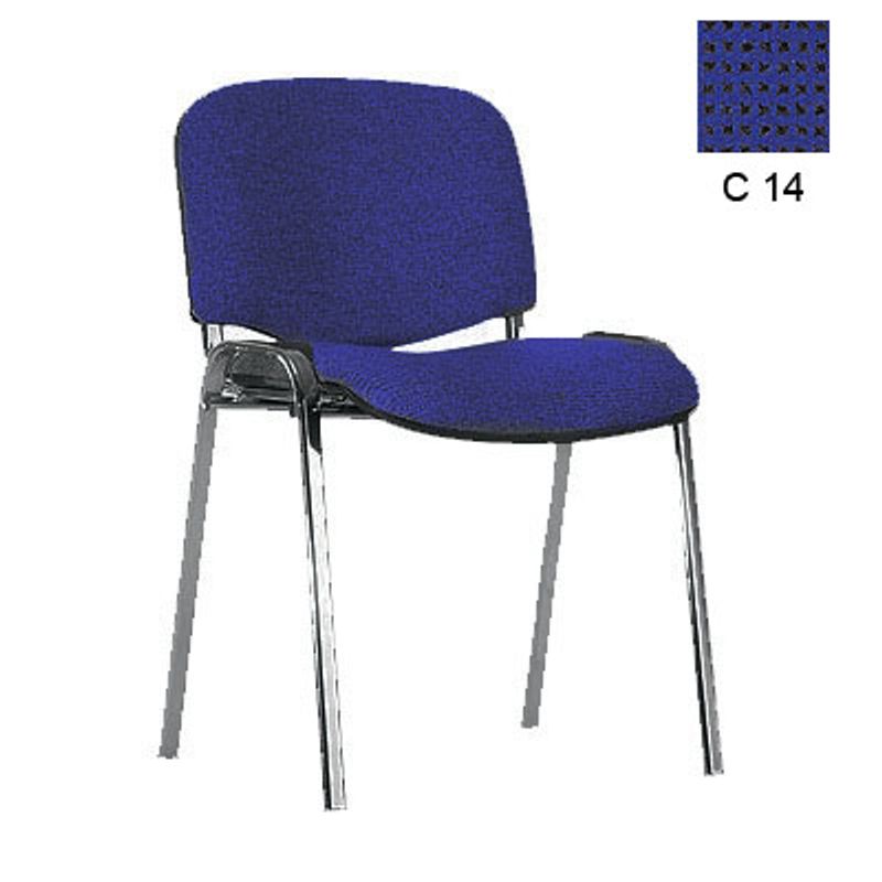 Стул офисный ISO хром (темно синий, C 14)