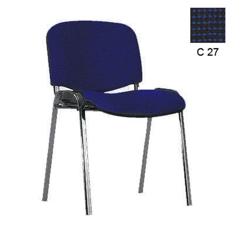 Стул офисный ISO хром (черно синий, C 27)