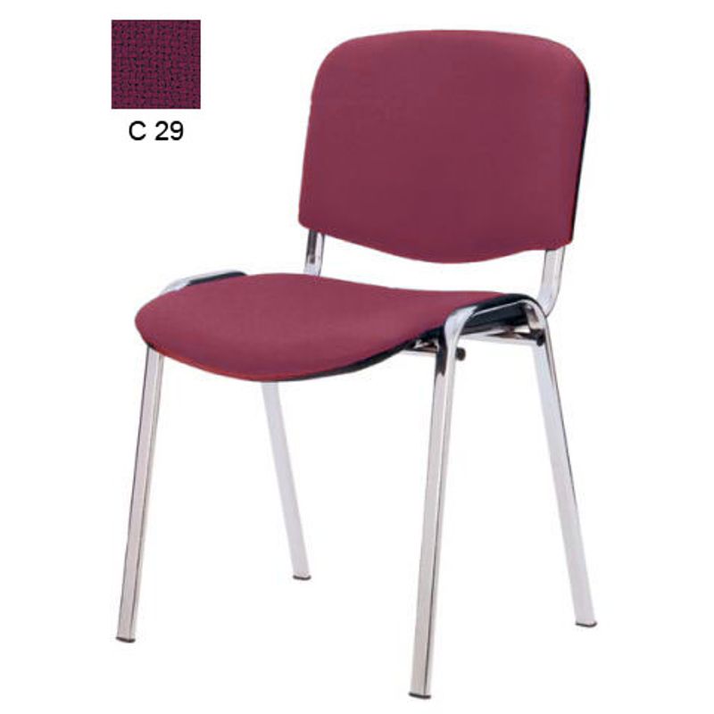Стул офисный ISO хром (бордо, C 29)