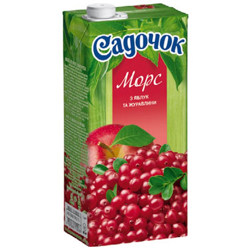 Морс яблочно-клюквенный Садочок, 1 л