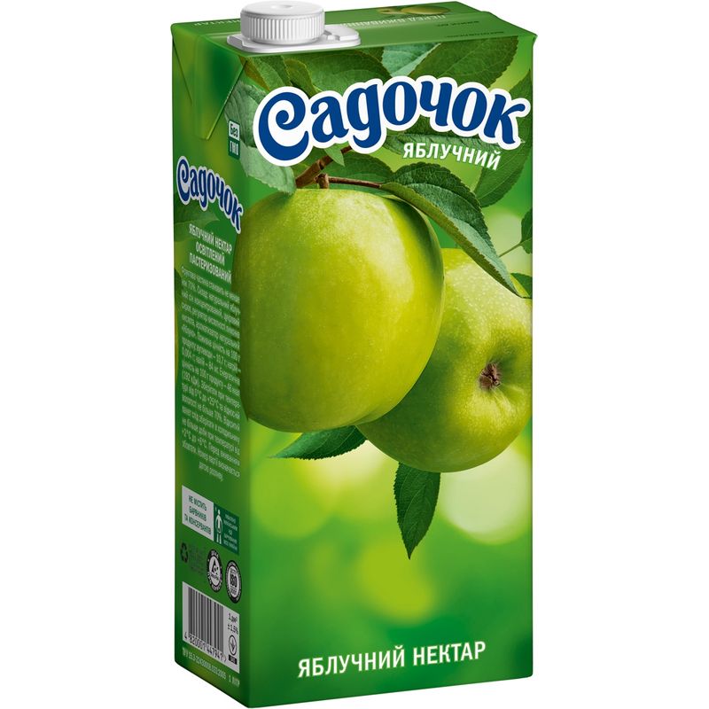 Нектар яблочный Садочок, 1 л