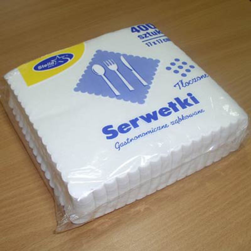 Салфетки сервировочные 1-о сл. 17х17см белые 400шт.