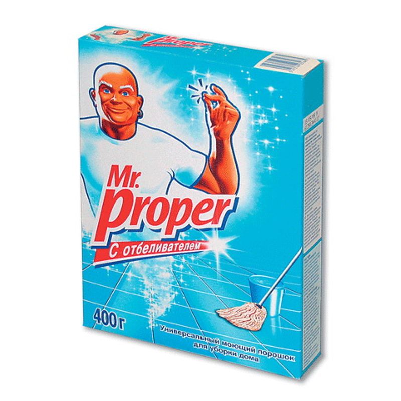 Средство для мытья универсальное Mr Proper, 400 г, порошок отбеливающий