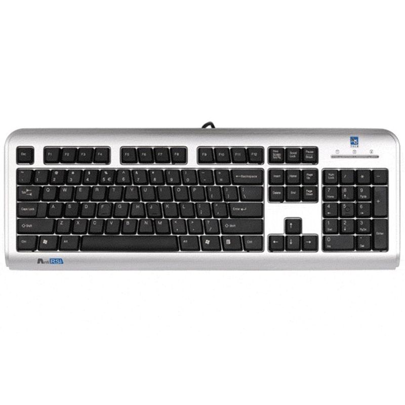 Клавиатура проводная серебристо-черная A4Tech LCDS-720 PS/2 Silver/Black
