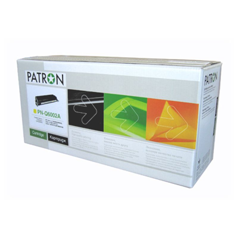 Картридж HP CLJ Q6002A (PN-Q6002A) YELLOW PATRON Extra, лицензионный