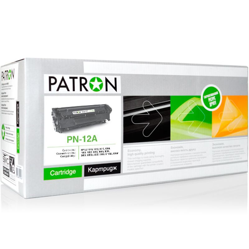 Картридж HP LJ Q2612A (PN-12A) PATRON, лицензионный