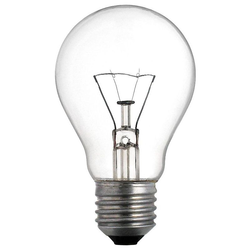 Лампа накаливания E27 100W А55, прозрачная