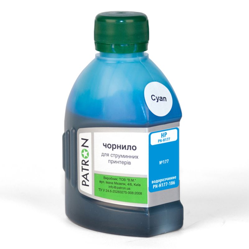 Чернила HP C8771 CYAN (180 г) (PN-H177-186) PATRON лицензионные
