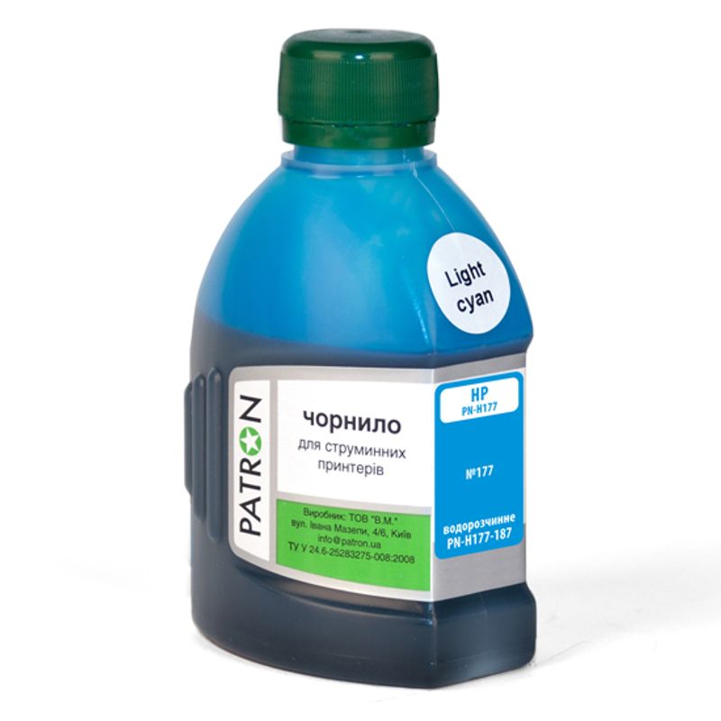Чернила HP C8774 LIGHT CYAN (180 г) (PN-H177-187) PATRON лицензионные