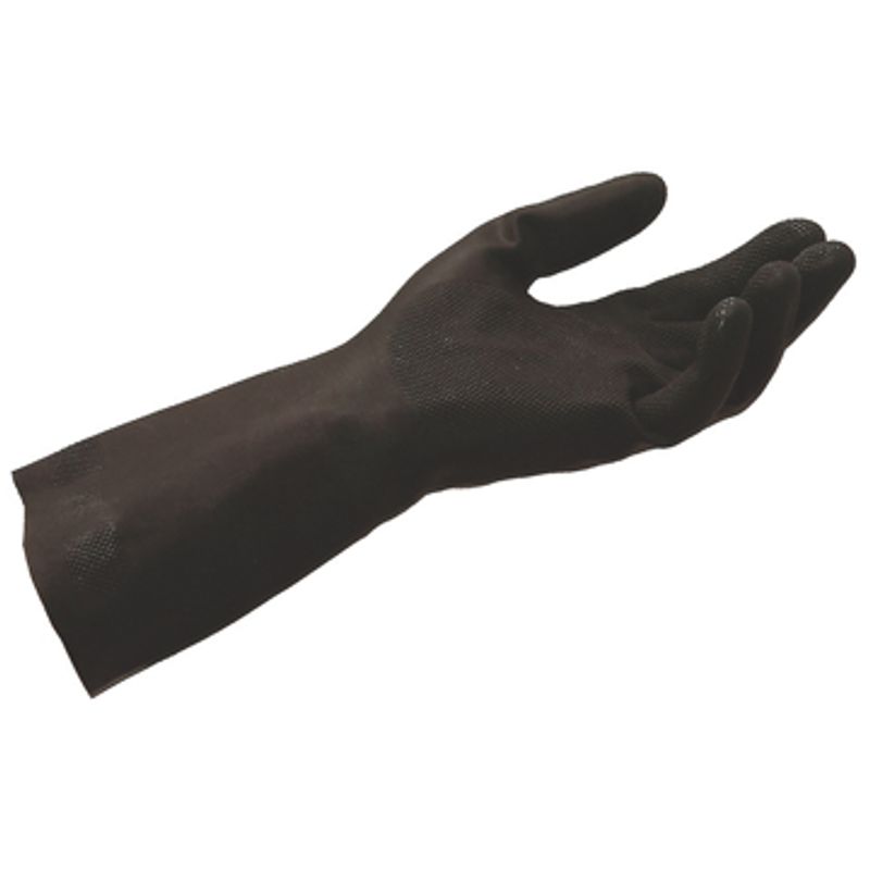 Перчатки КЩС латексные черные ALTO 33см (9р.)