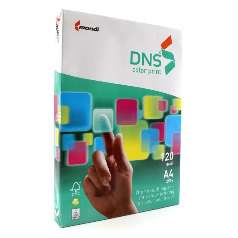 Бумага офисная A4 120г/м2 DNS Color Print, 250 листов