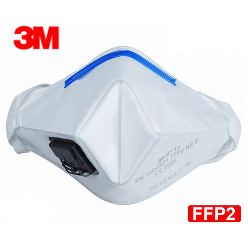 Маска респиратор защитная, FFP2 NR D, Vflex KN112, с клапаном, 3M, EN149: 2001 + A1: 2009