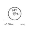 Лезвия для дисковых ножей D-28mm (2шт) линия реза - прямое, Т = 0, 30мм